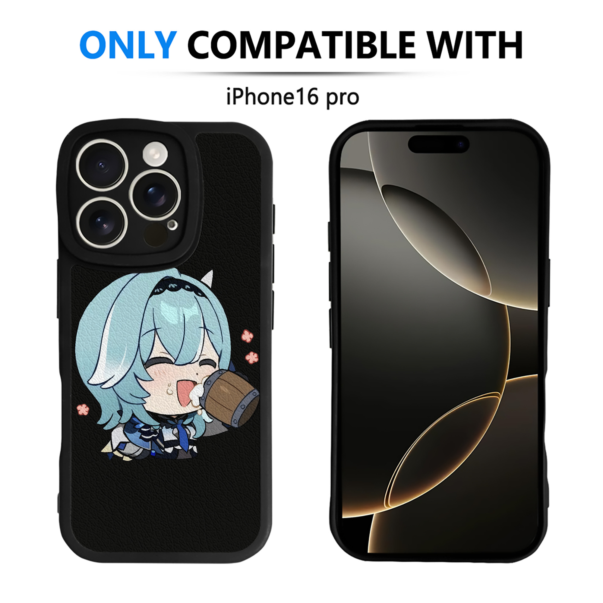 げんし神 优菈 ゆうら genshin Yūra 【iPhone 16シリーズ対応】シリコンスマホケース（レザー調） 材質：シリコン